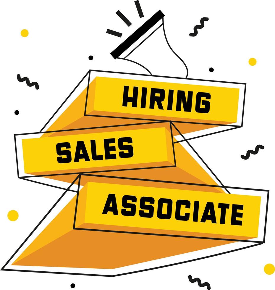 Sales Associate Hiring Post Graphic vector