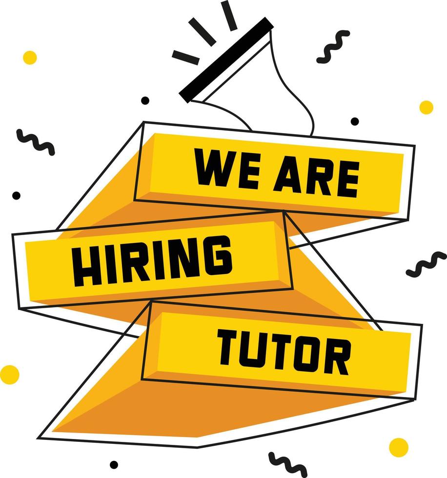 Tutor Hiring Post Graphic vector