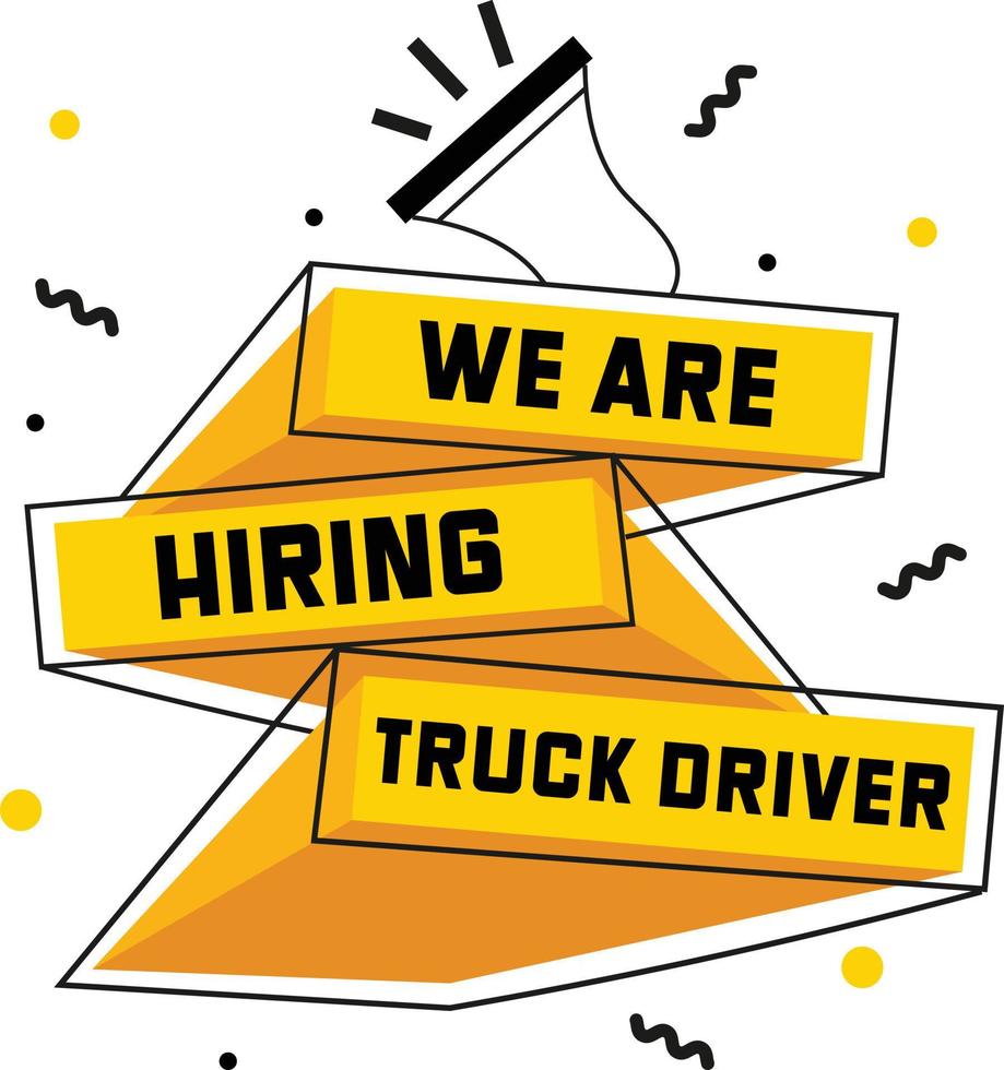 Truck Driver Hiring Post Graphic vector