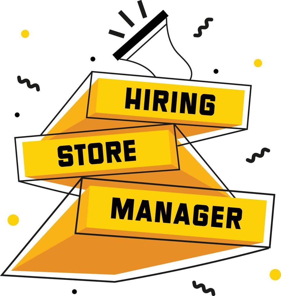 Strore Manager Hiring Post Graphic vector