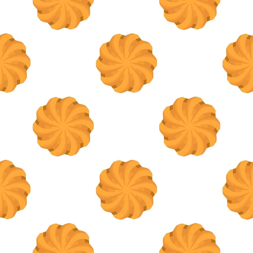 patrón de galletas caseras de diferentes sabores en galletas de pastelería vector