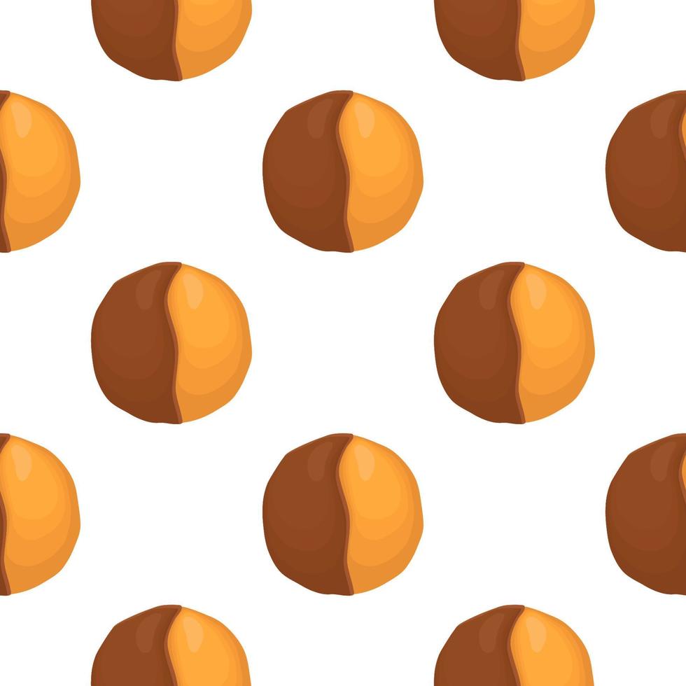 Pattern homemade cookie different taste in pastry biscuit vector