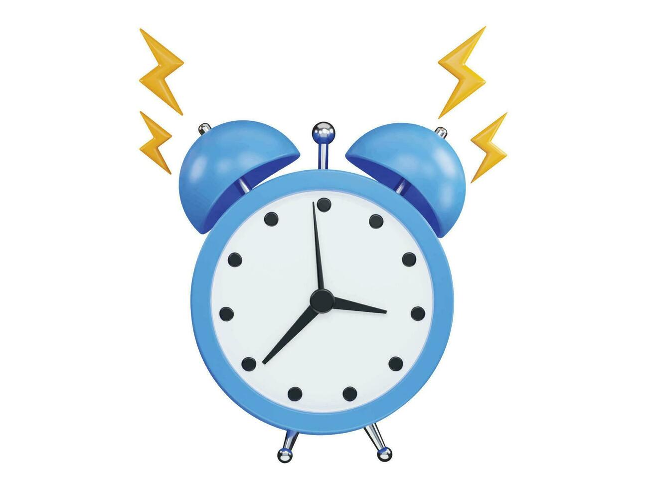 3d rendering Alarming table watch 3d vector icon illustration