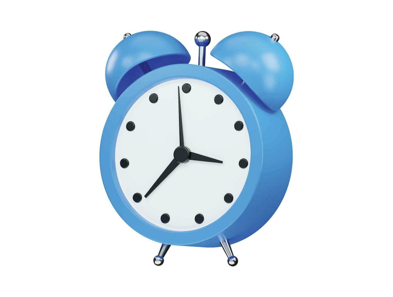 3d rendering Alarming table watch 3d vector icon illustration