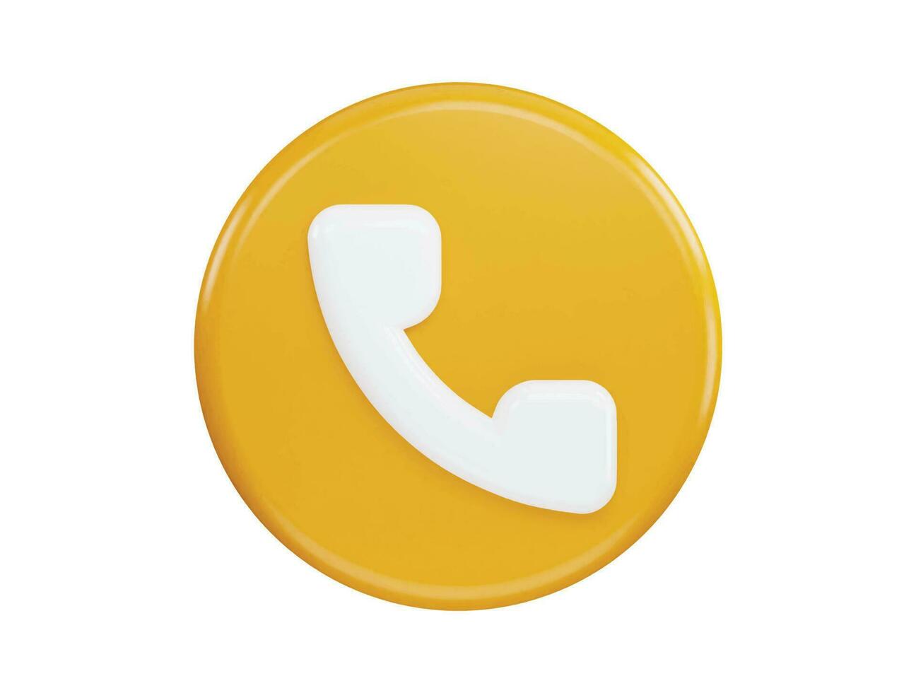señal de llamada telefónica con ilustración de icono de vector 3d