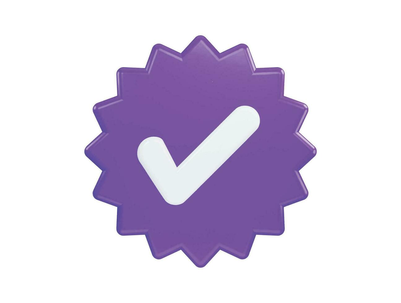 Right mark with 3d vector icon illustration