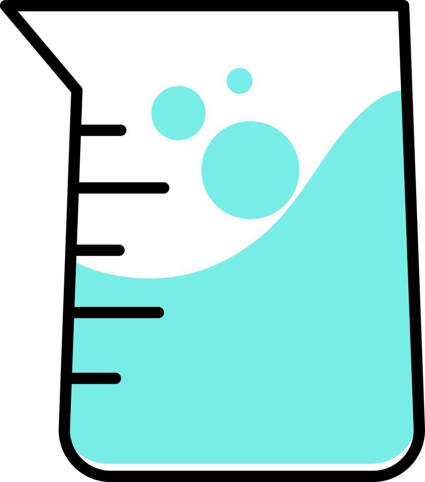 Flask for chemical compositions of carrying out experiment. vector