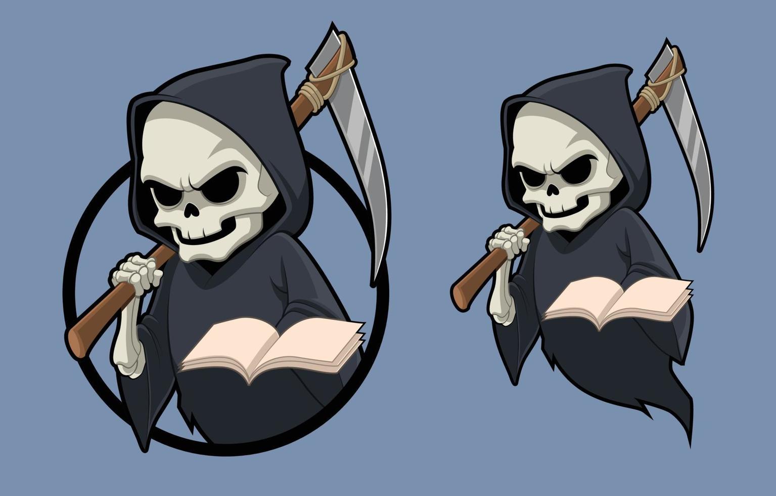 Grim Reaper Holding Death List vector
