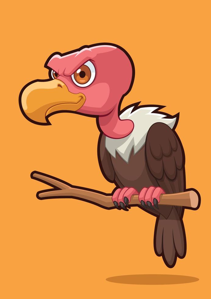 Cute Vulture Bird vector