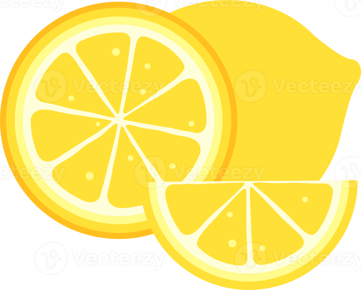 diseño de ilustración de fruta de limón fresco png