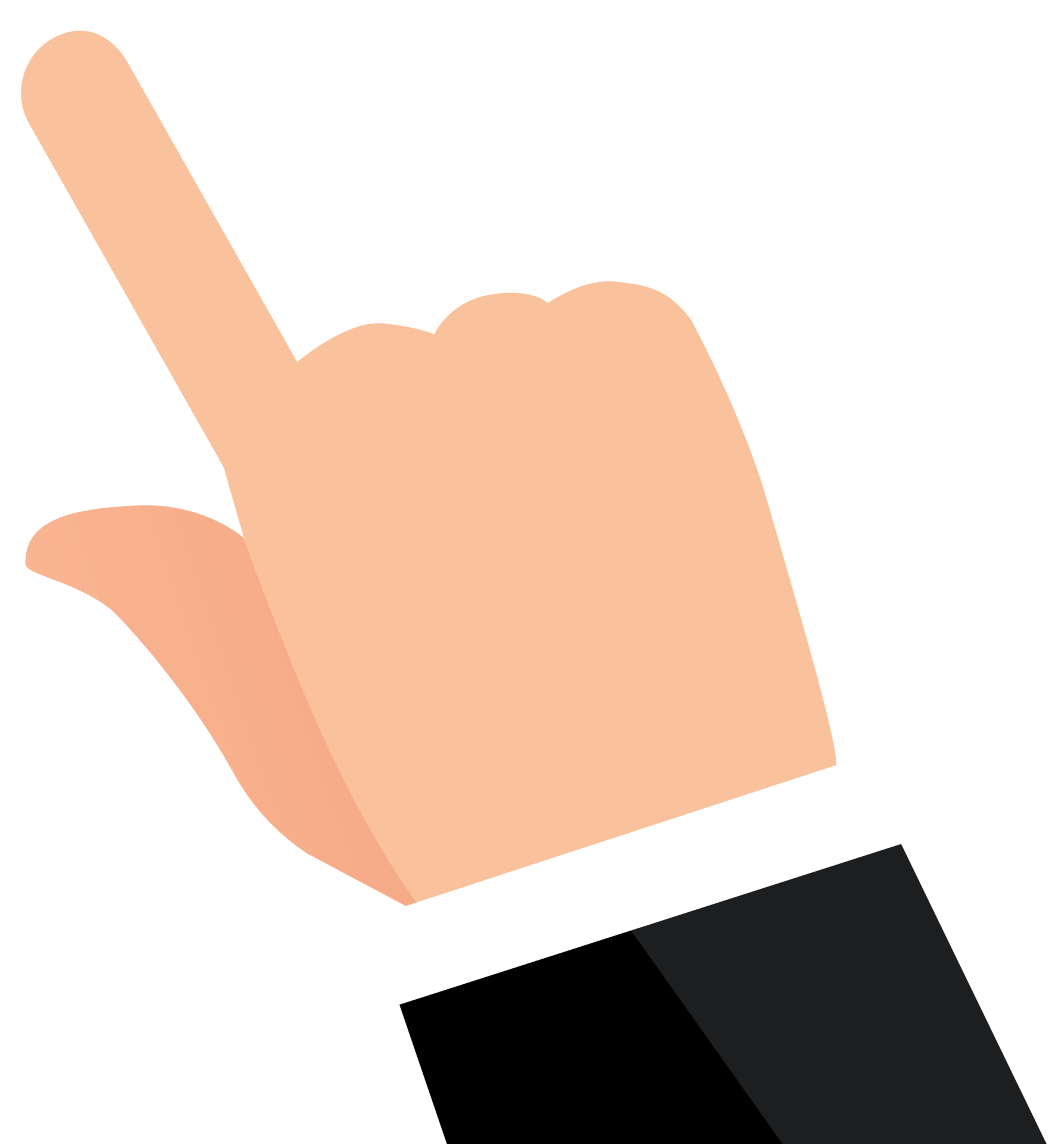 Businessman touching mobile phone.hands pointing index finger, touch