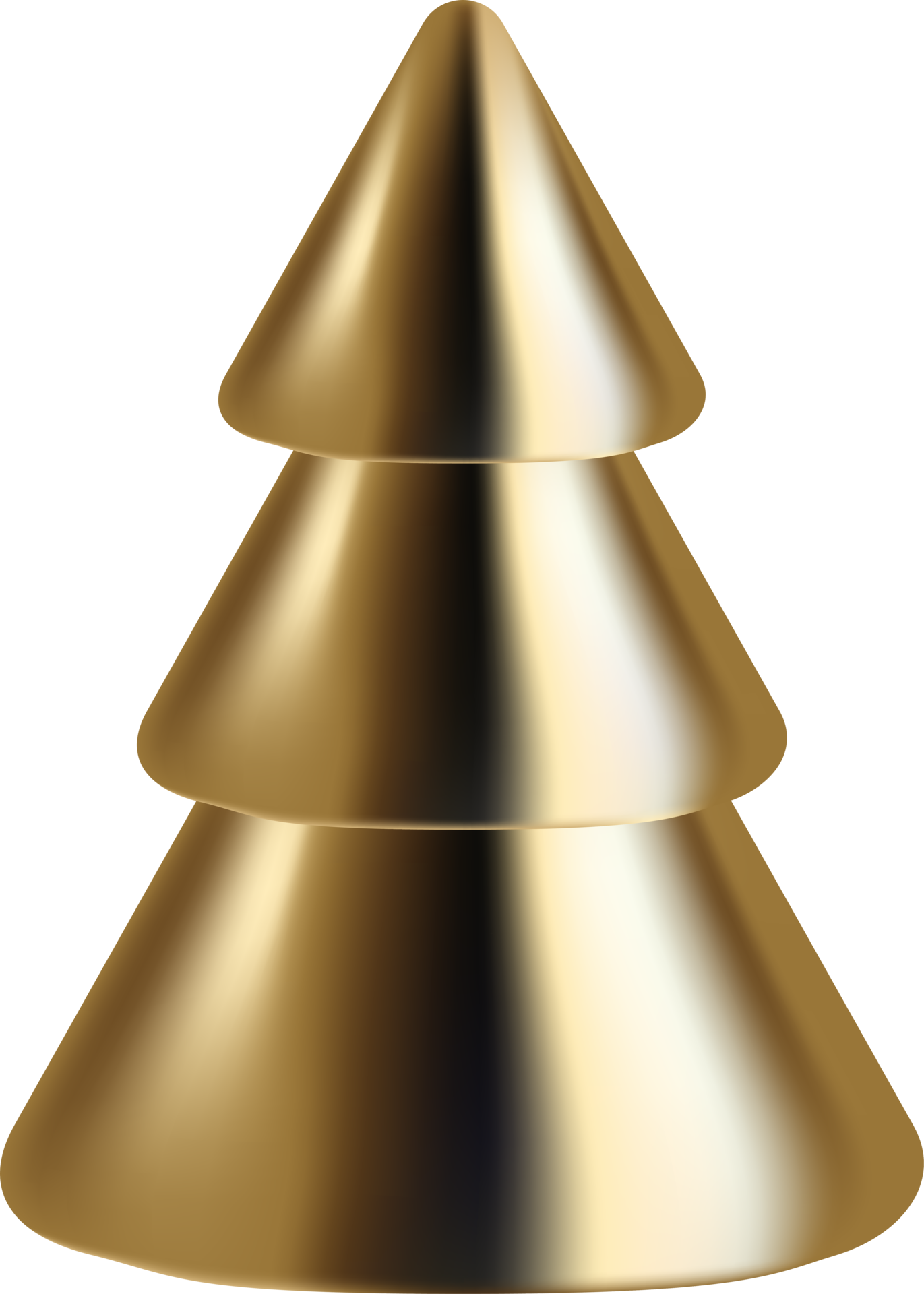 3D realistic ornament gold tree 19550014 PNG