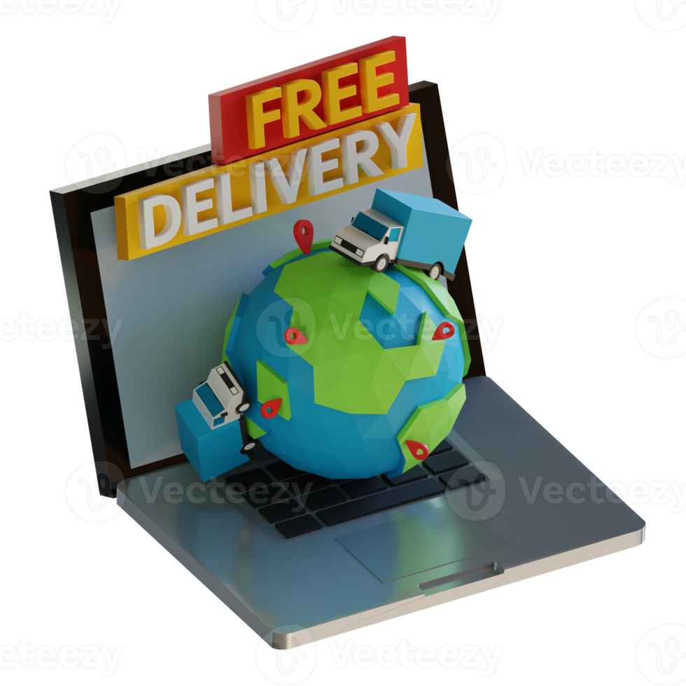 3d free delivery icon png