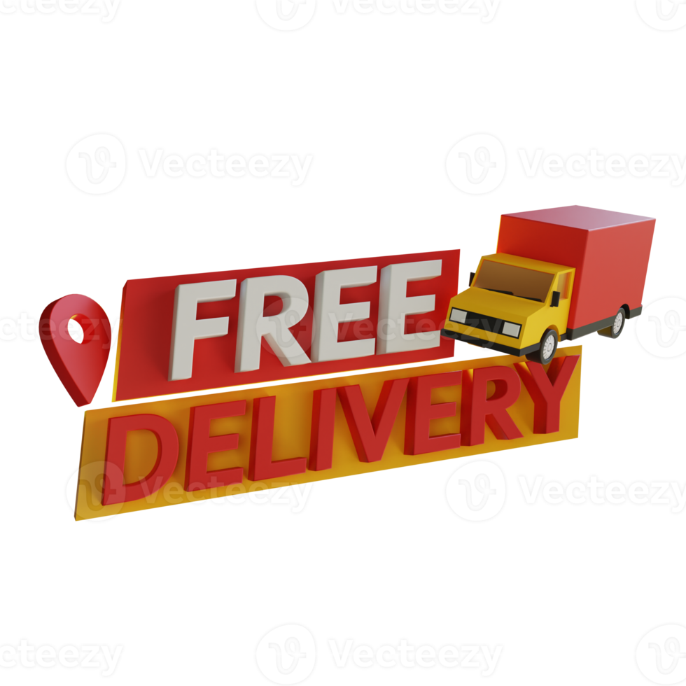 3d free delivery icon png