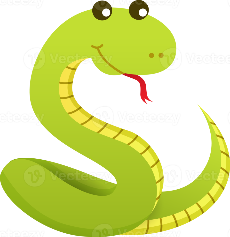 serpiente . lindo personaje de dibujos animados. png