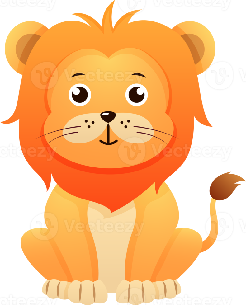 Lion . Cute cartoon character . png