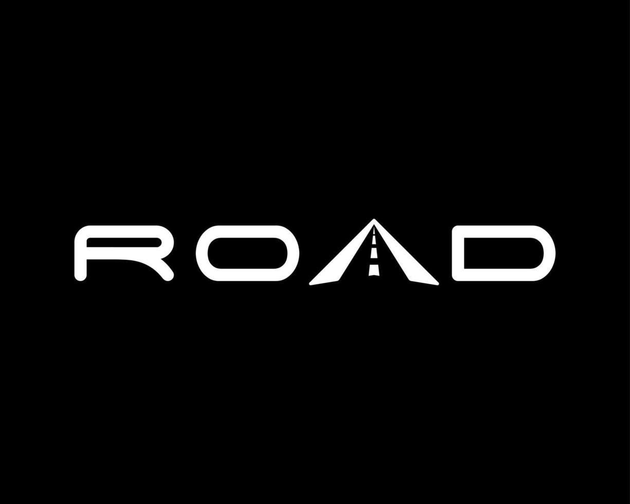 Typography Typeface Wordmark Road Highway Way Asphalt Transport Motorway Driveway Vector Logo Design