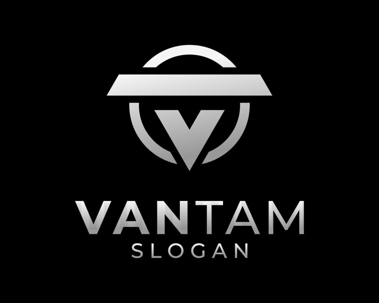 Letter VT TV Initials Luxury Silver Elegant Geometric Simple Minimalist Monogram Vector Logo Design