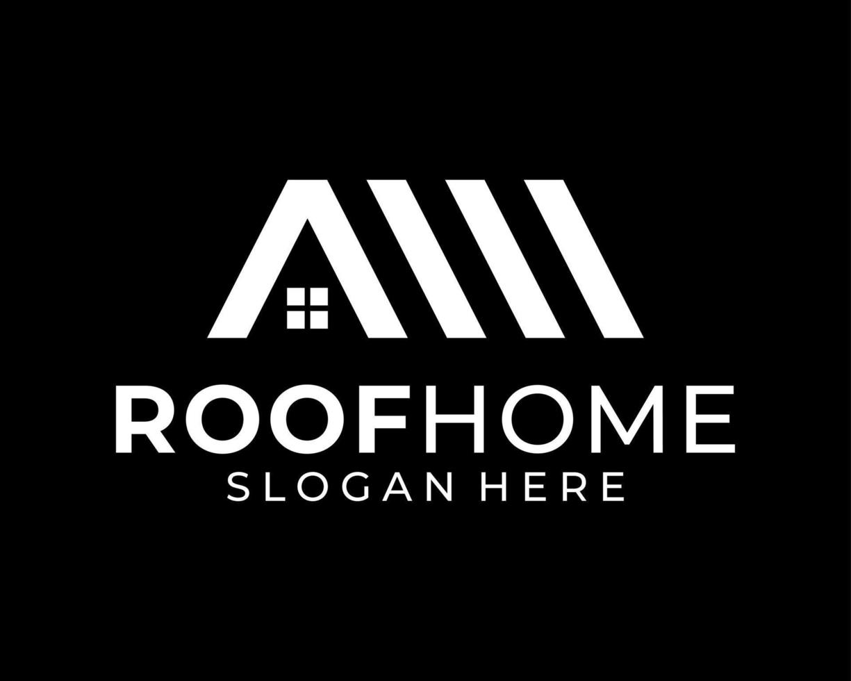 Roof Tiles Roofing Repair Roofer Rooftop Shingle Line Geometric Simple Minimalist Vector Logo Design