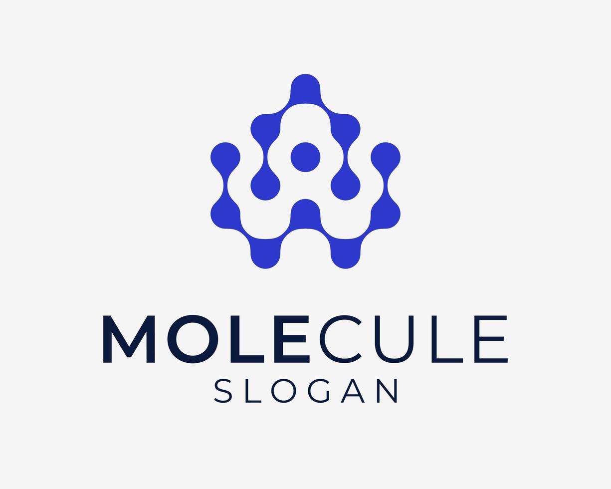 letra wa aw iniciales molécula estructura molecular conexión tecnología punteada vector diseño de logotipo