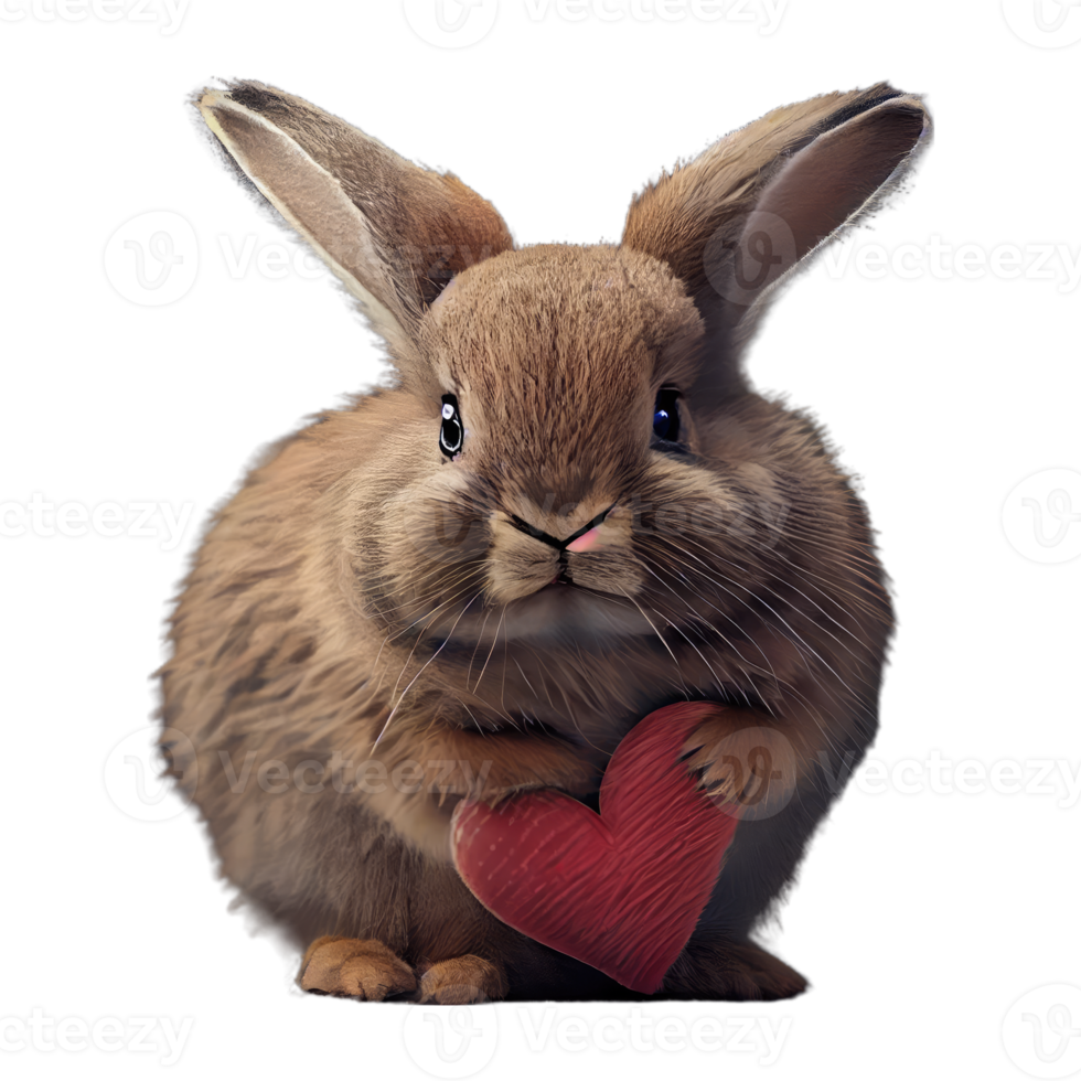 Cute Rabbit kawaii with a heart png