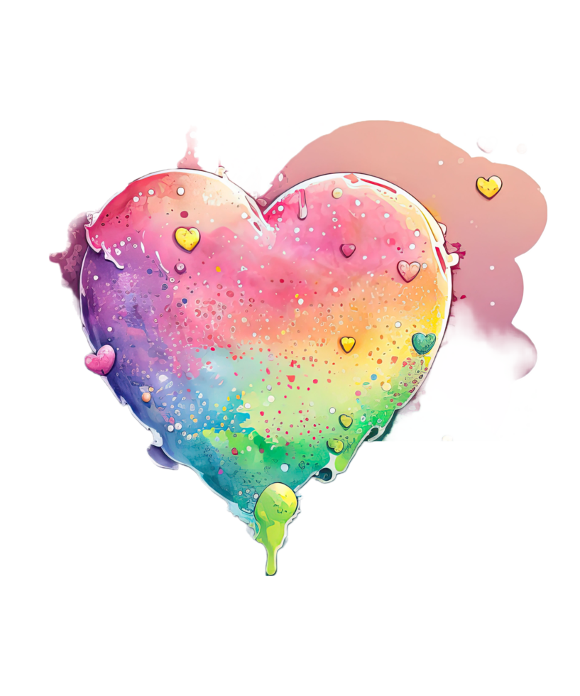 heart watercolor valentine day png