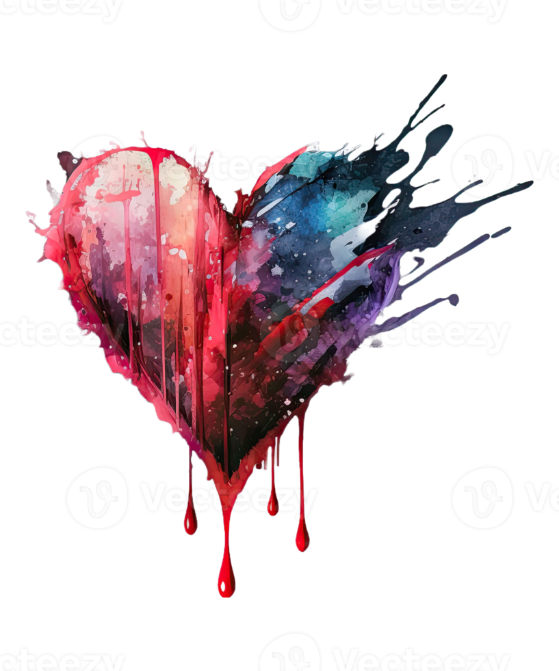 herz aquarell valentinstag png