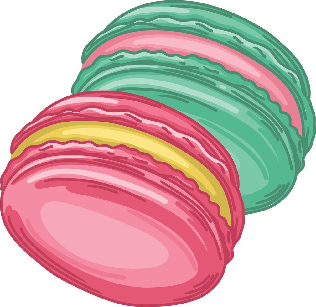 macarons clipart postre logo cumpleaños tarjeta vector