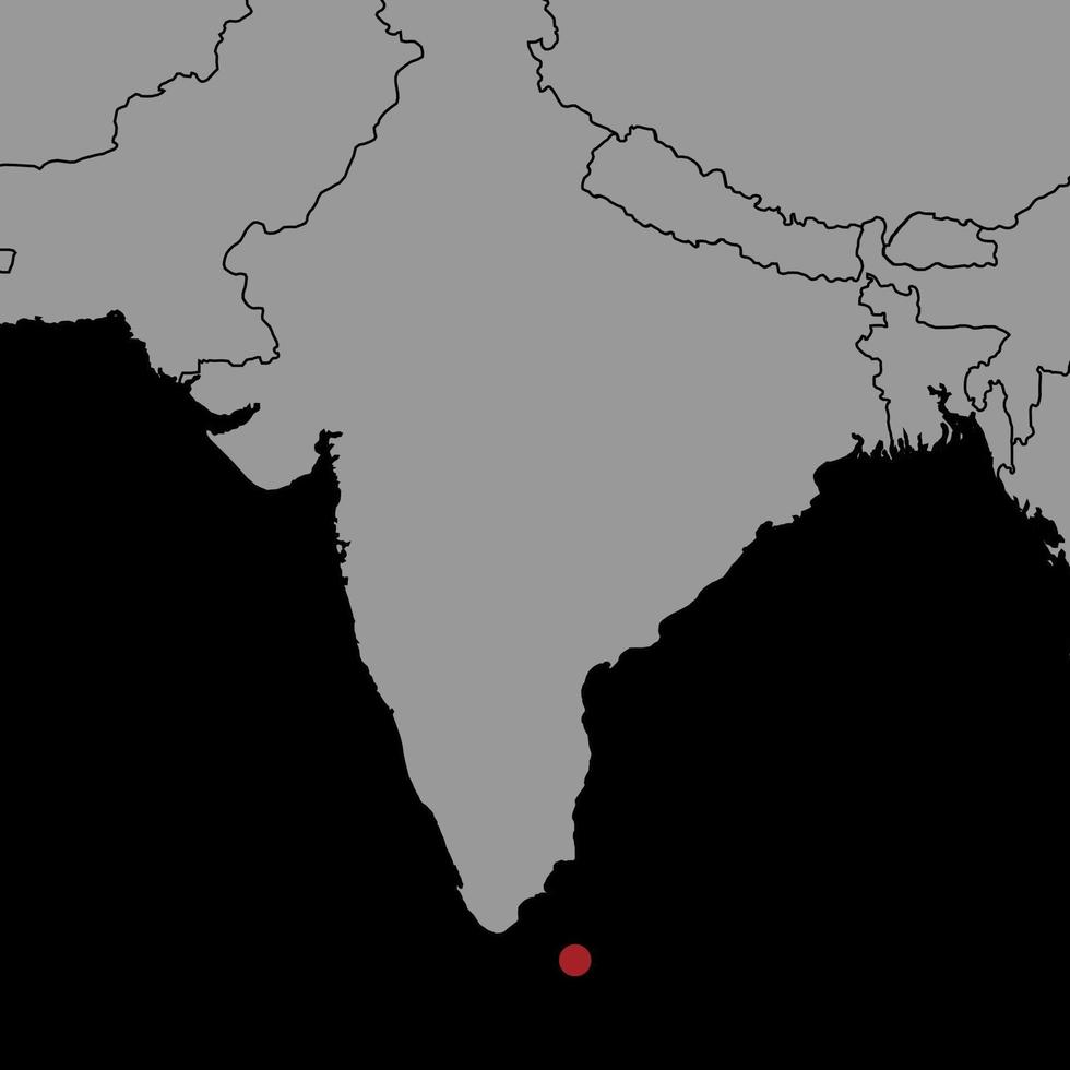 Pin map with Sri Lanka flag on world map. Vector illustration.