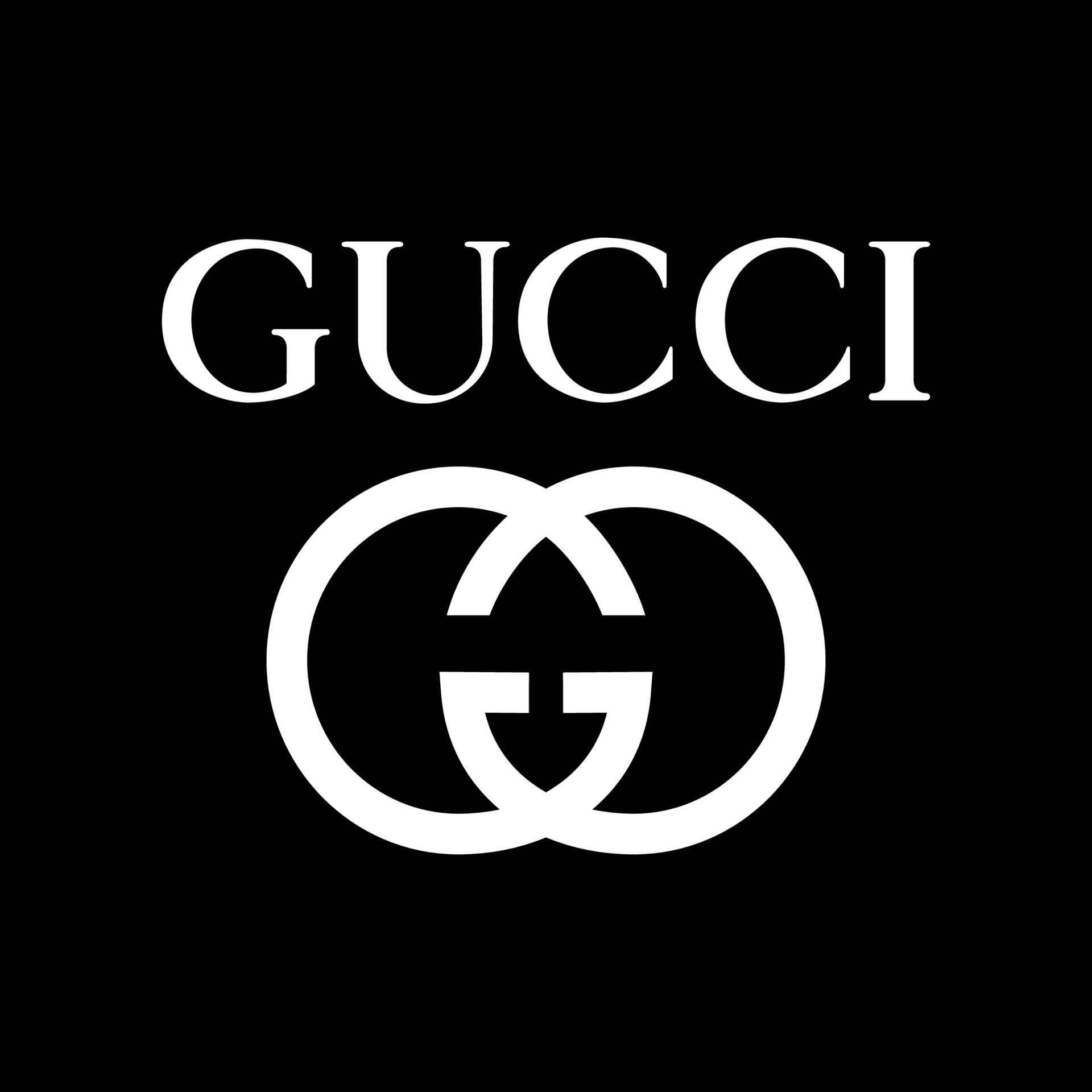 Gucci white logo on black background 19550663 Vector Art at Vecteezy