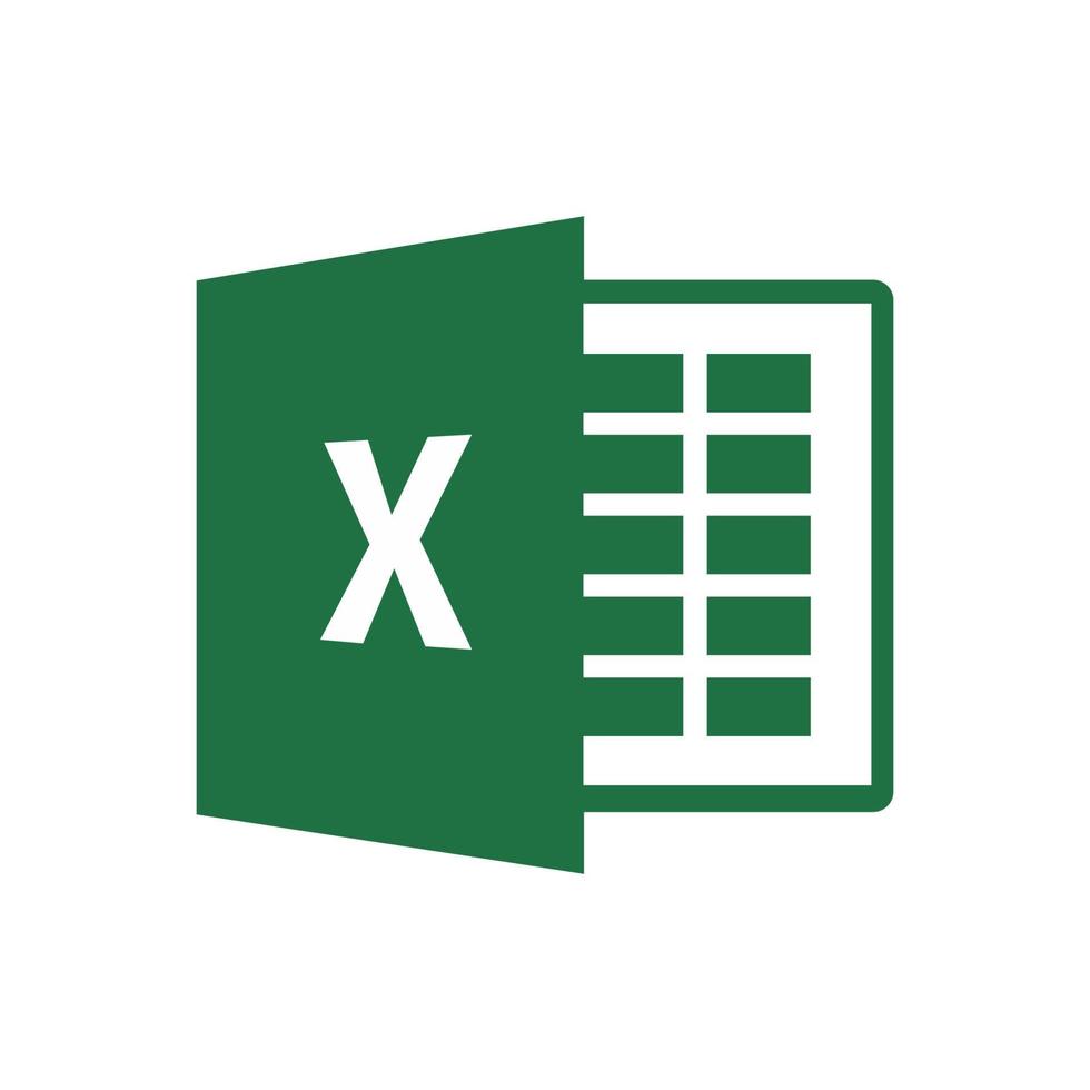 Microsoft Excel logo icon vector Free Download 19550730 Vector Art ...