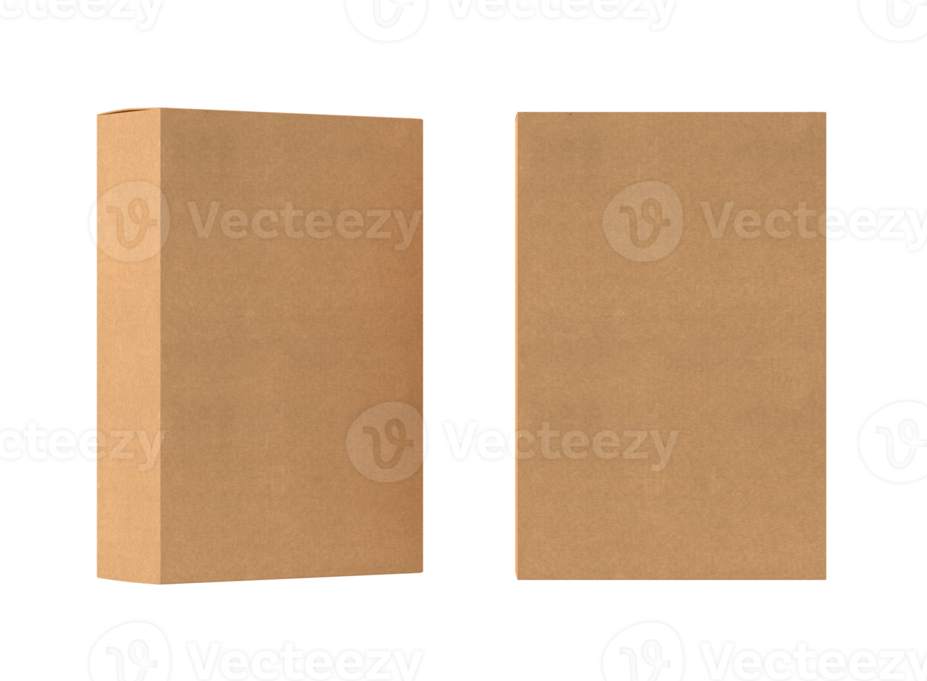 Paper box mockup on transparent background, PNG file