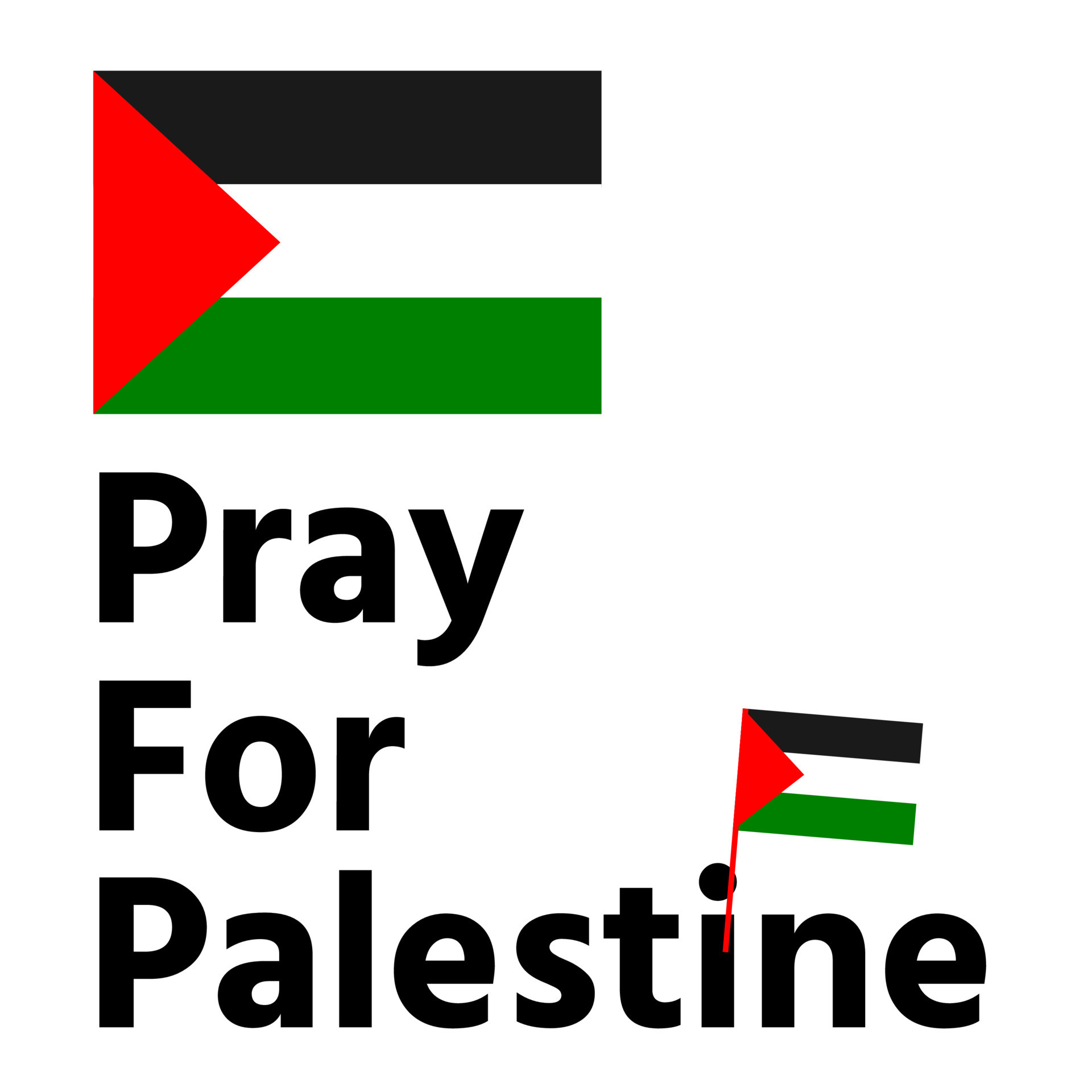 Palestine independence flag. pray for palestine 19550847 Vector Art at