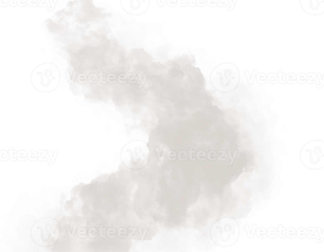 reeks van wolk en rook explosie Aan transparantie achtergrond png