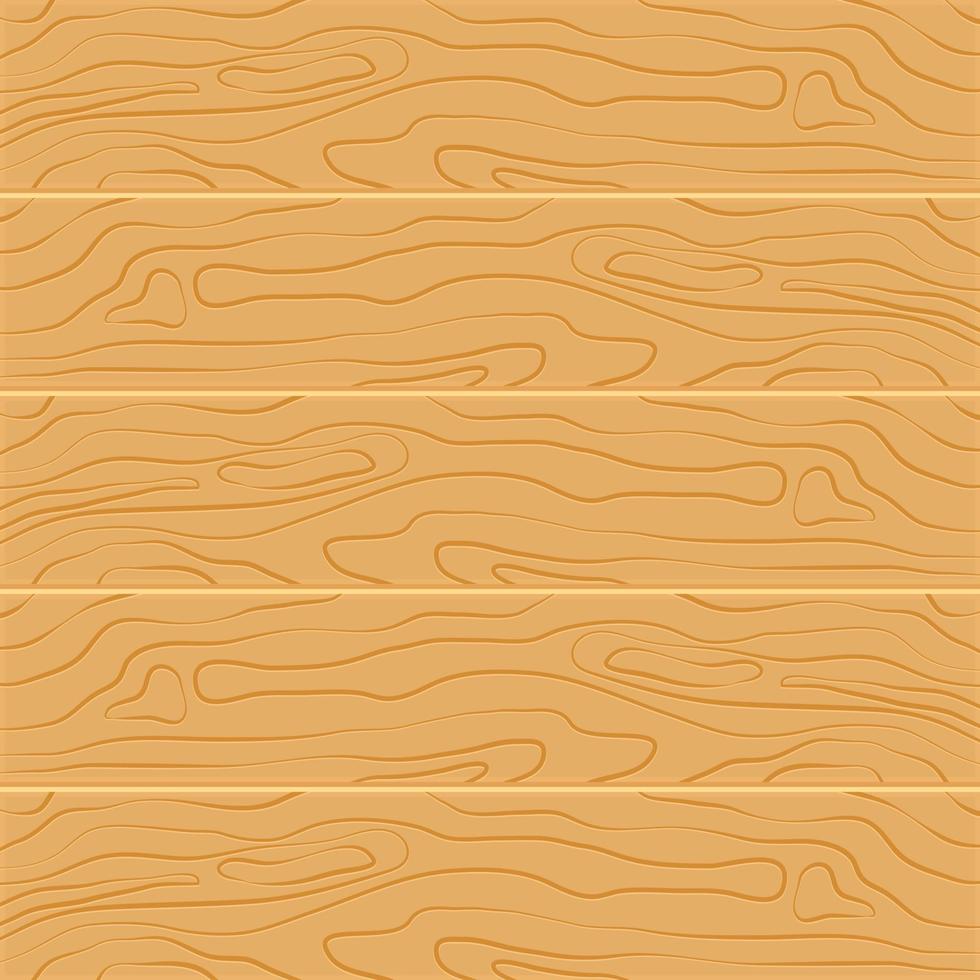 Wood texture background. Five wooden boards in flat design. Vector illustration