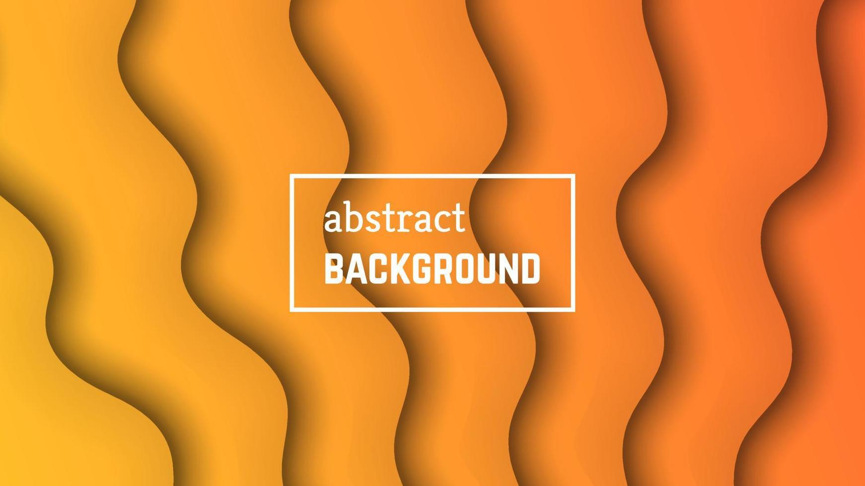 Abstract minimal wave geometric background. Orange wave layer shape for banner, templates, cards. Vector illustration.