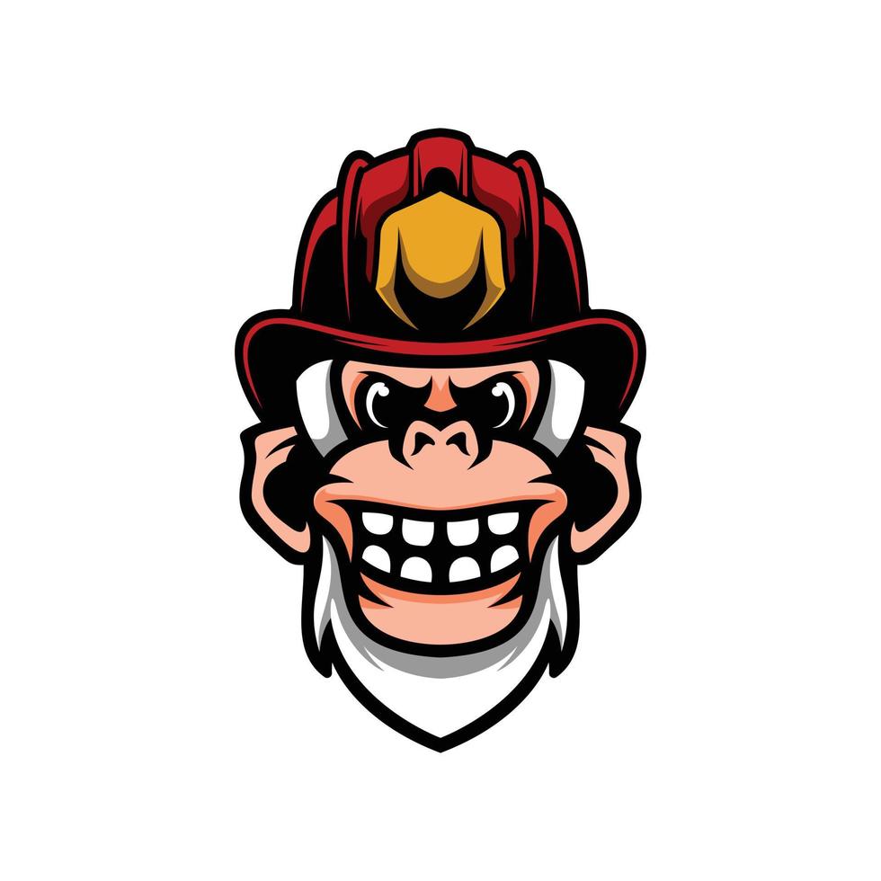 vector de diseño de logotipo de bombero yeti