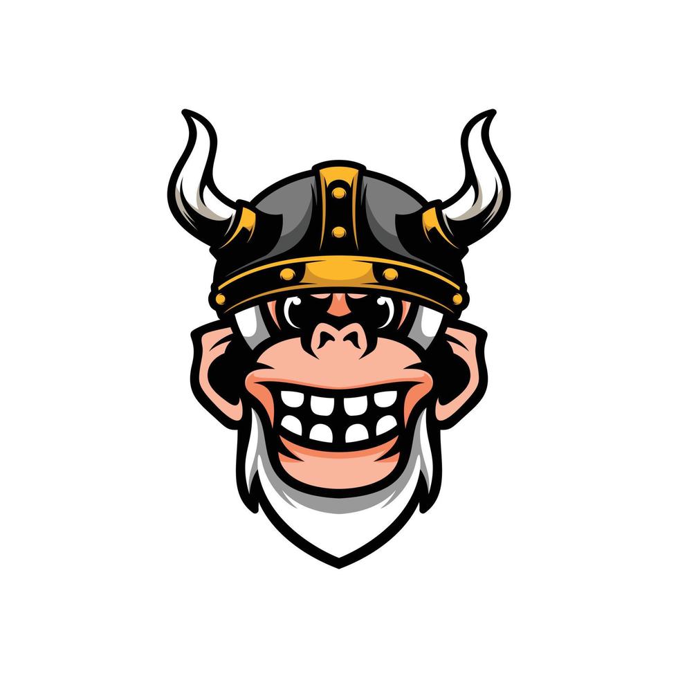 vector de diseño de logotipo vikingo yeti