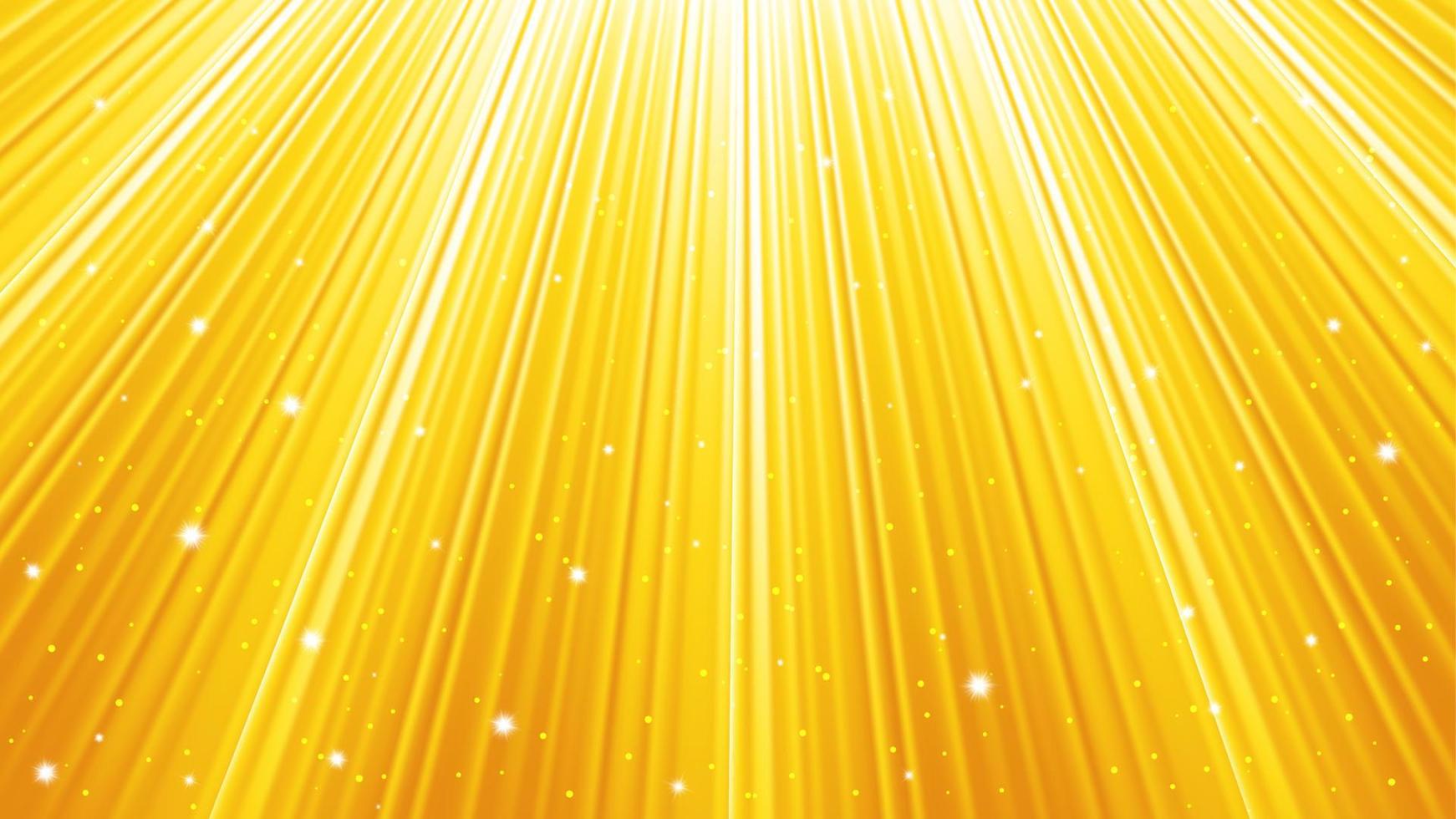 Sunlight rays background with light effects. Yellow backdrop with light of radiance. Vector illustration