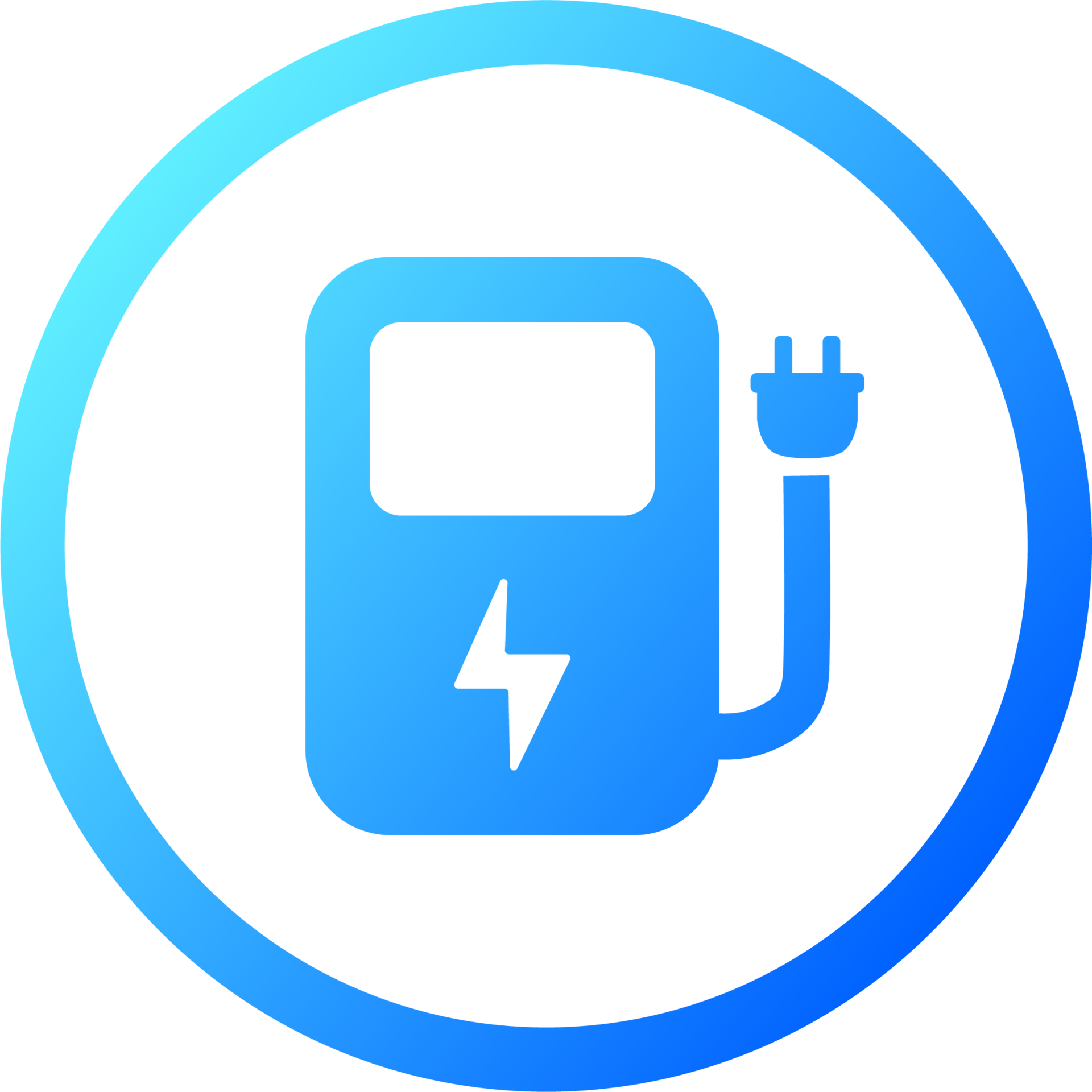 Electric Vehicle Charging Station Icon In Gradient Colors 19551284 PNG