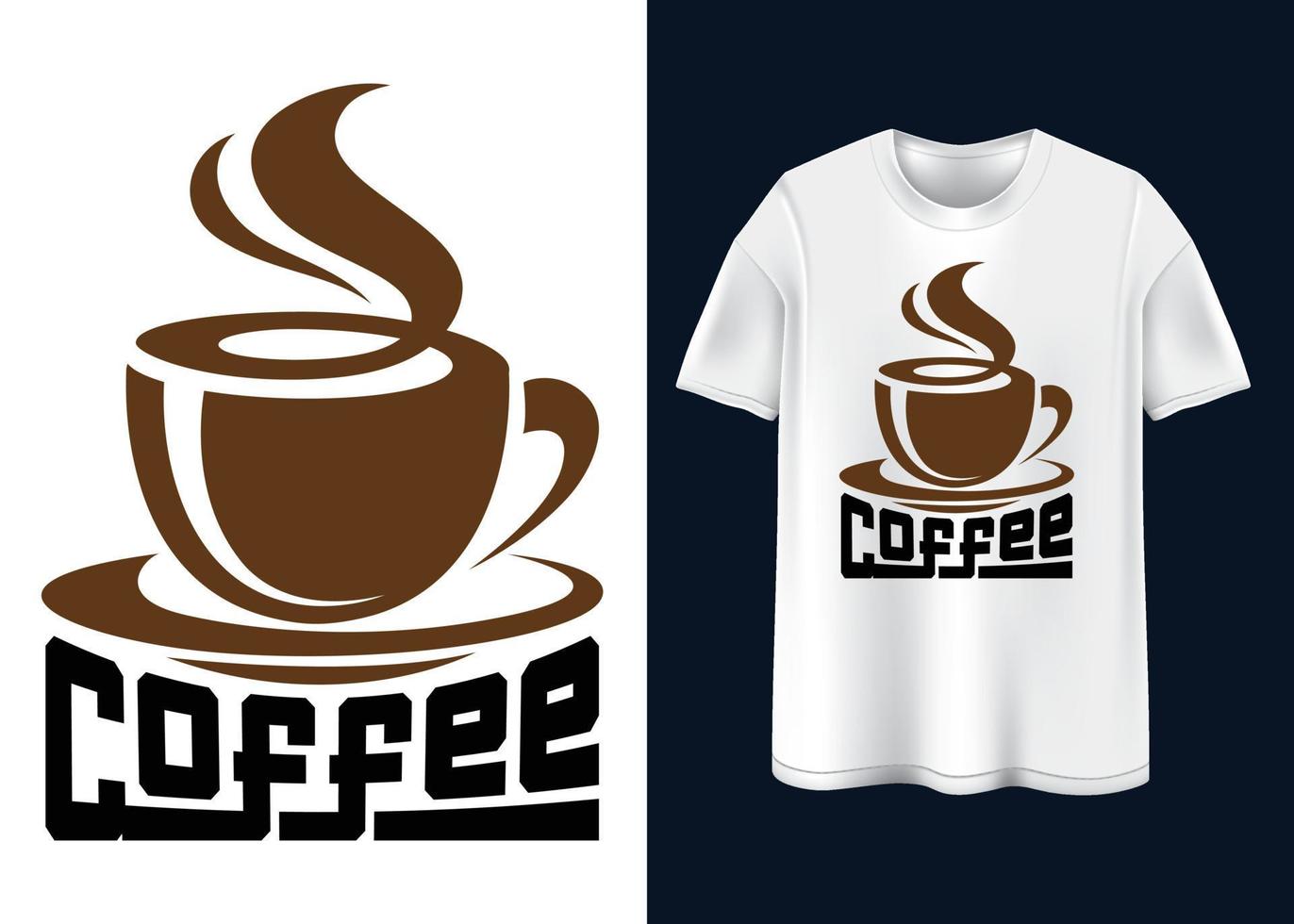 diseño de camiseta de café vector