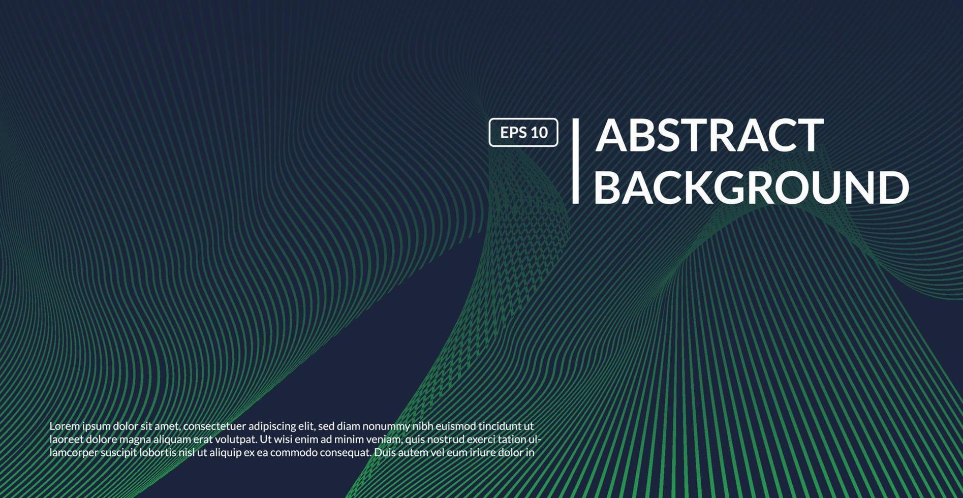 minimal abstract geometric banner with green navy blue color wavy line decoration background. eps10 vector