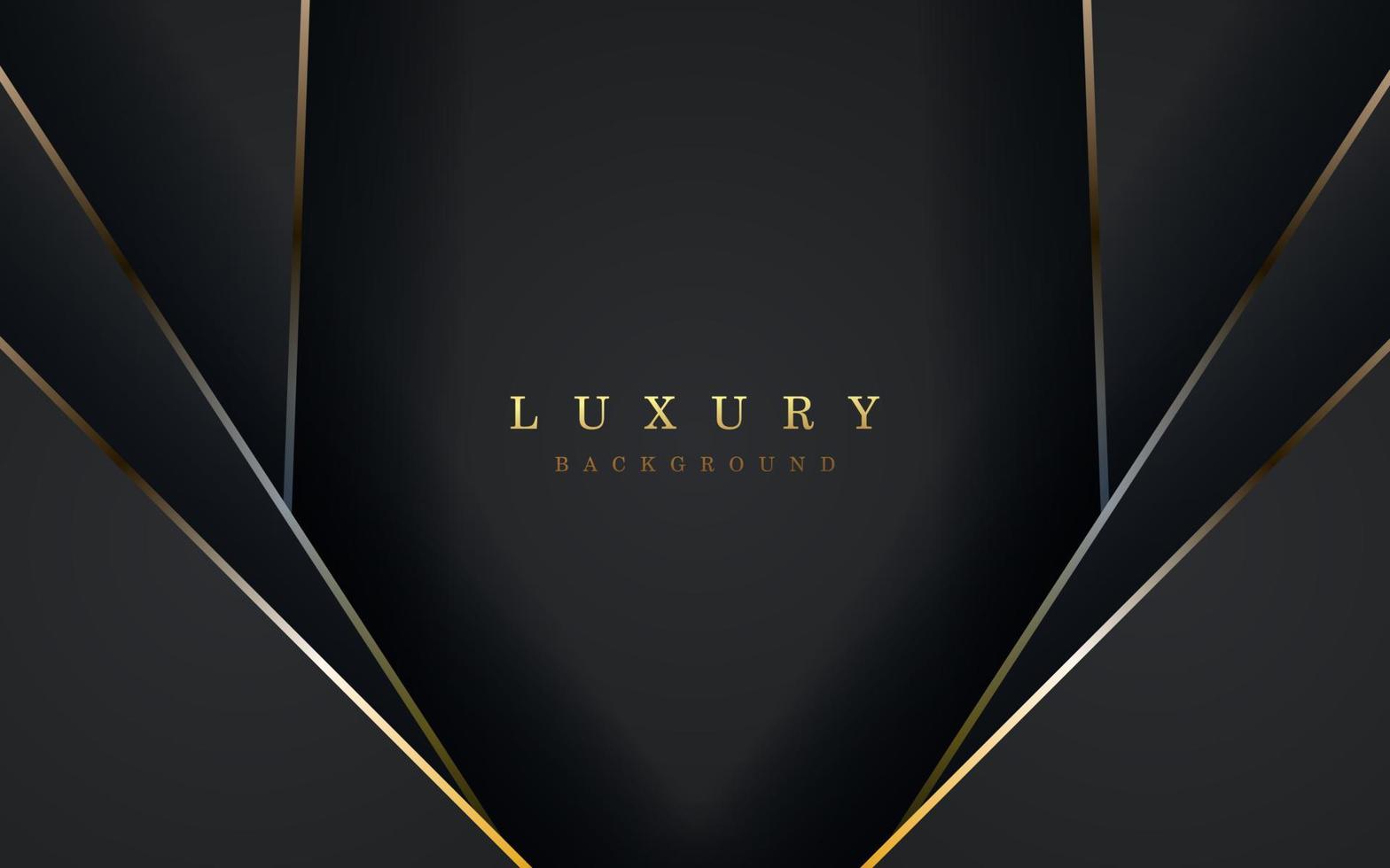luxurious abstract black gold line overlap layers background. eps10 vector