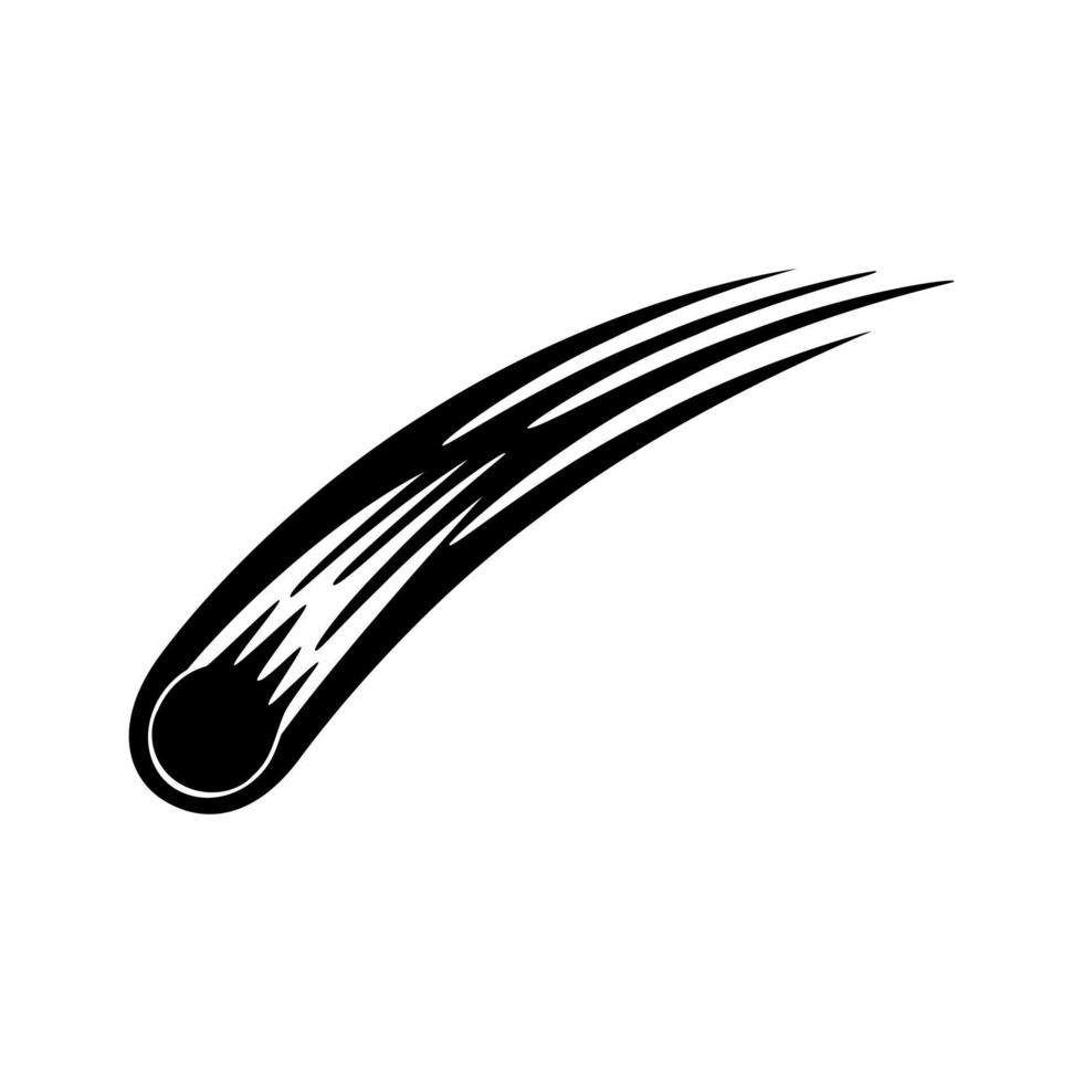 vector de icono de cometa. signo de ilustración de asteroide. símbolo de meteorito. logotipo del cosmos.