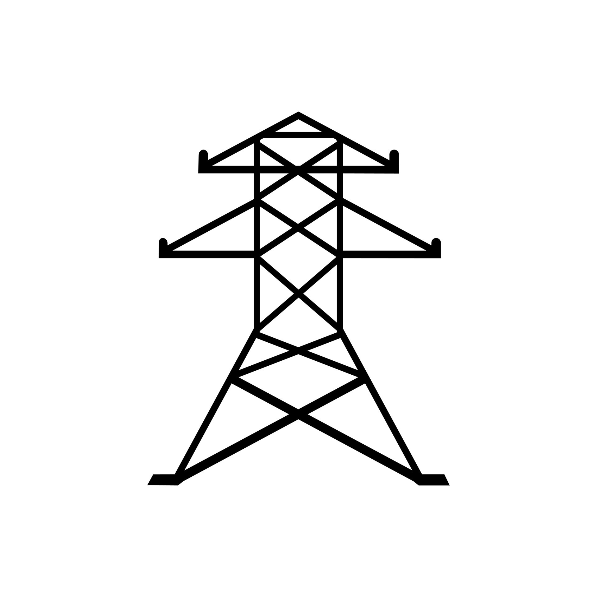 Electricity Tower icon vector. Transmission Tower illustration sign. Power Lines symbol