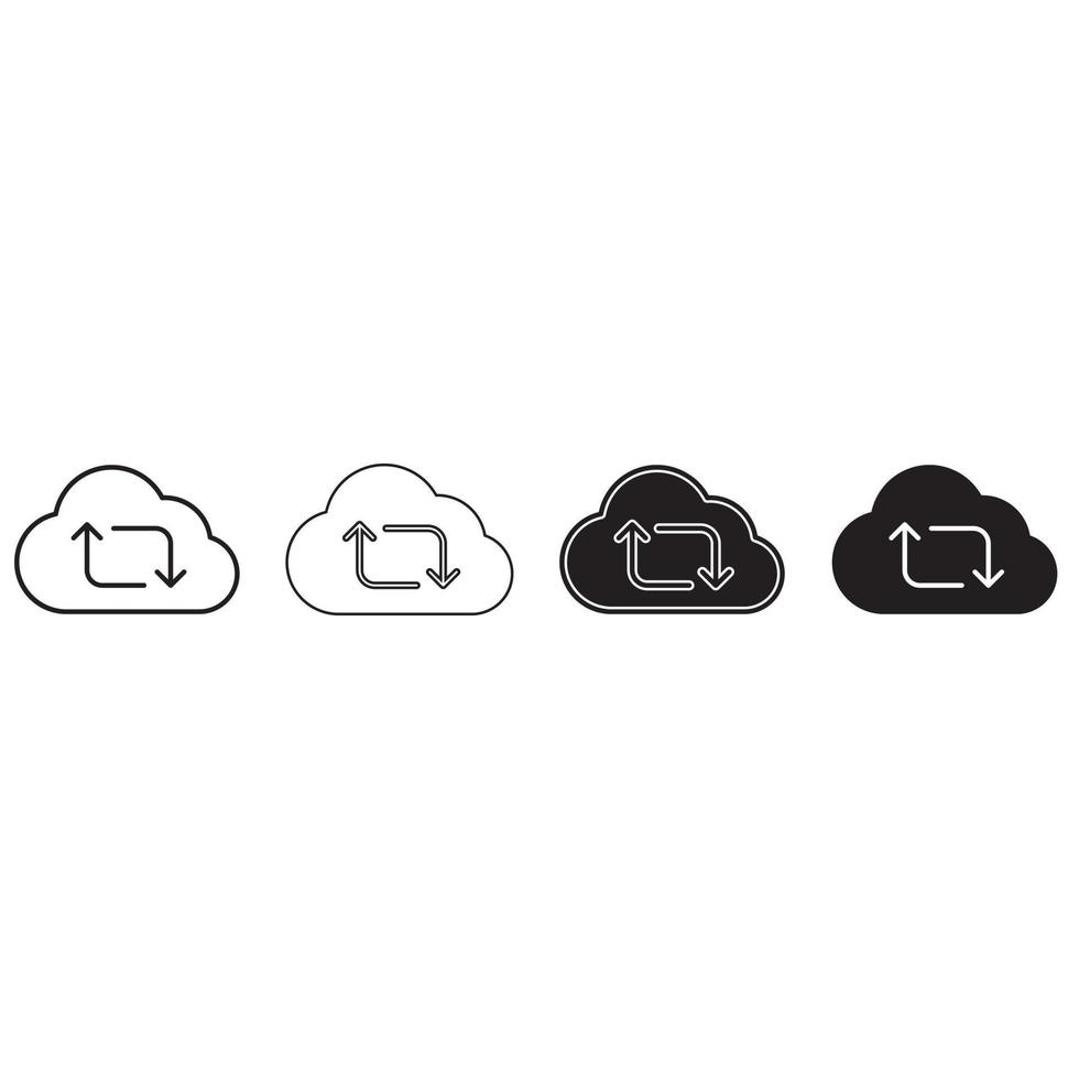 Data exchange icon vector. Cloud server illustration sign. data store symbol. cloud logo. vector