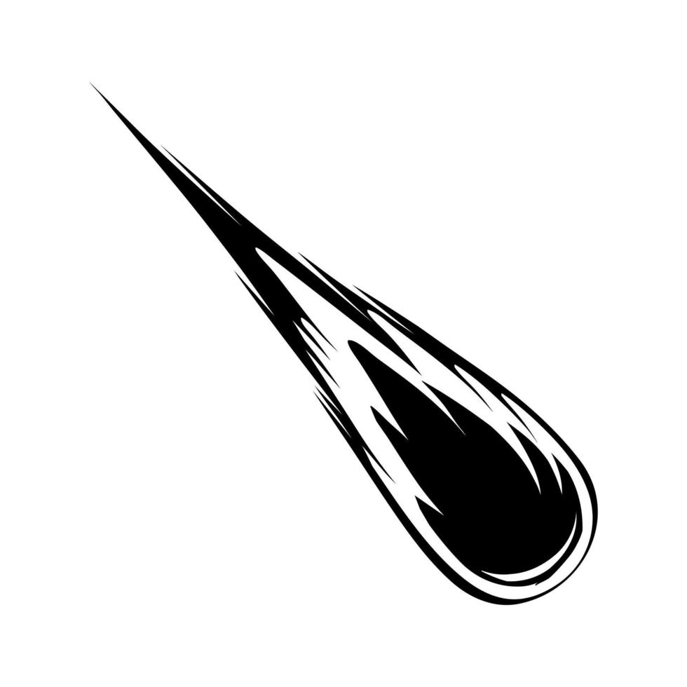 vector de icono de cometa. signo de ilustración de asteroide. símbolo de meteorito. logotipo del cosmos.
