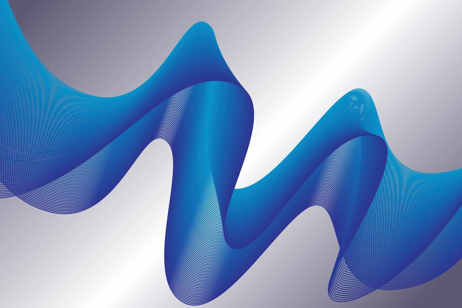 líneas de luz azul abstractas sobre fondo negro degradado. fondo de onda abstracto para papel tapiz de computadora y página de inicio. vector