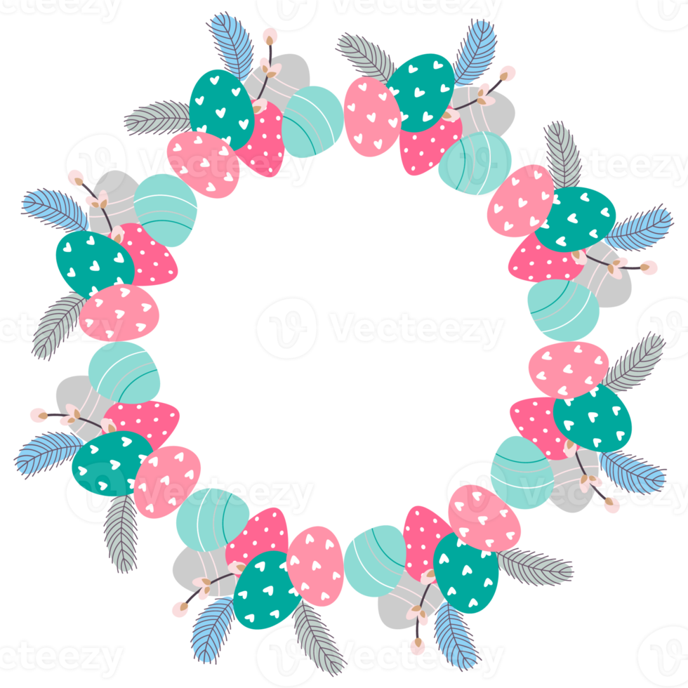 illustration de couronne de pâques png