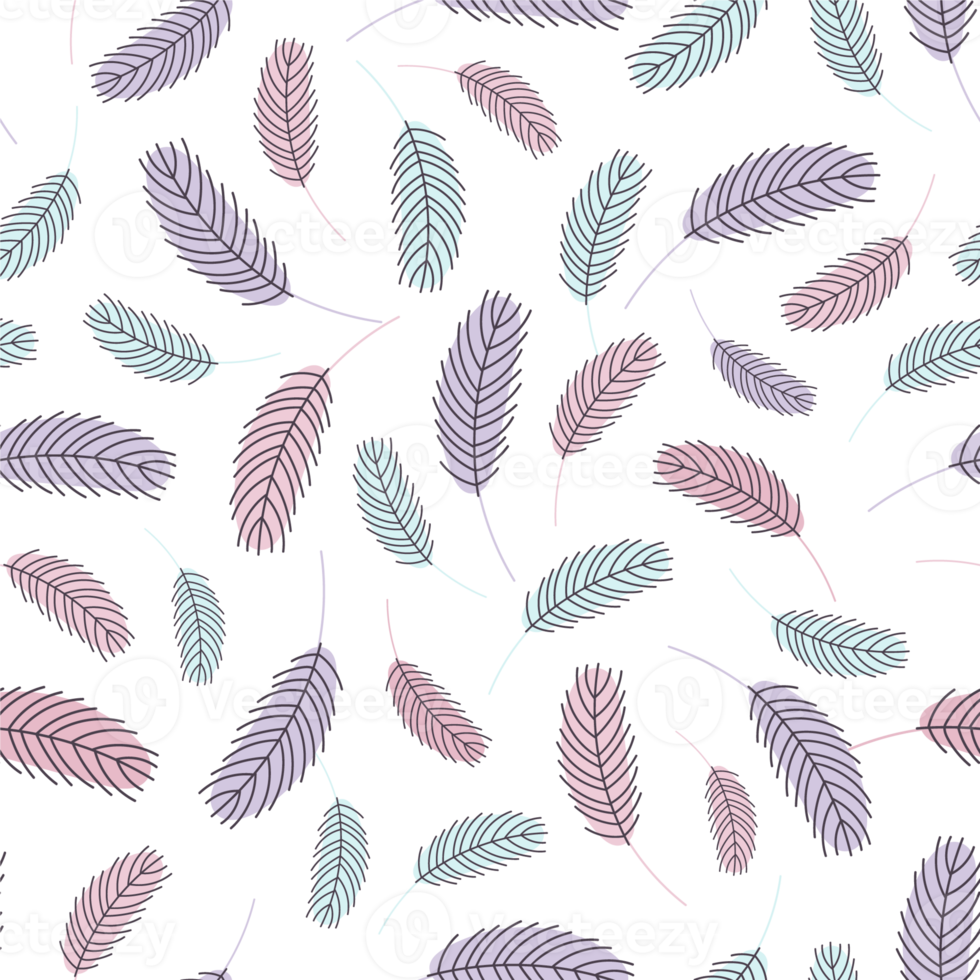 Feathers seamless pattern png